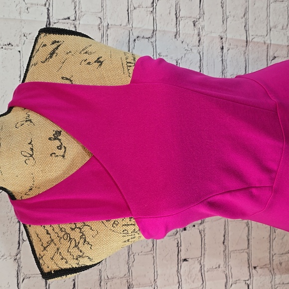 Express Fuchsia Bodycon Knee-Length Dress Size 6 NWT - Picture 3 of 11